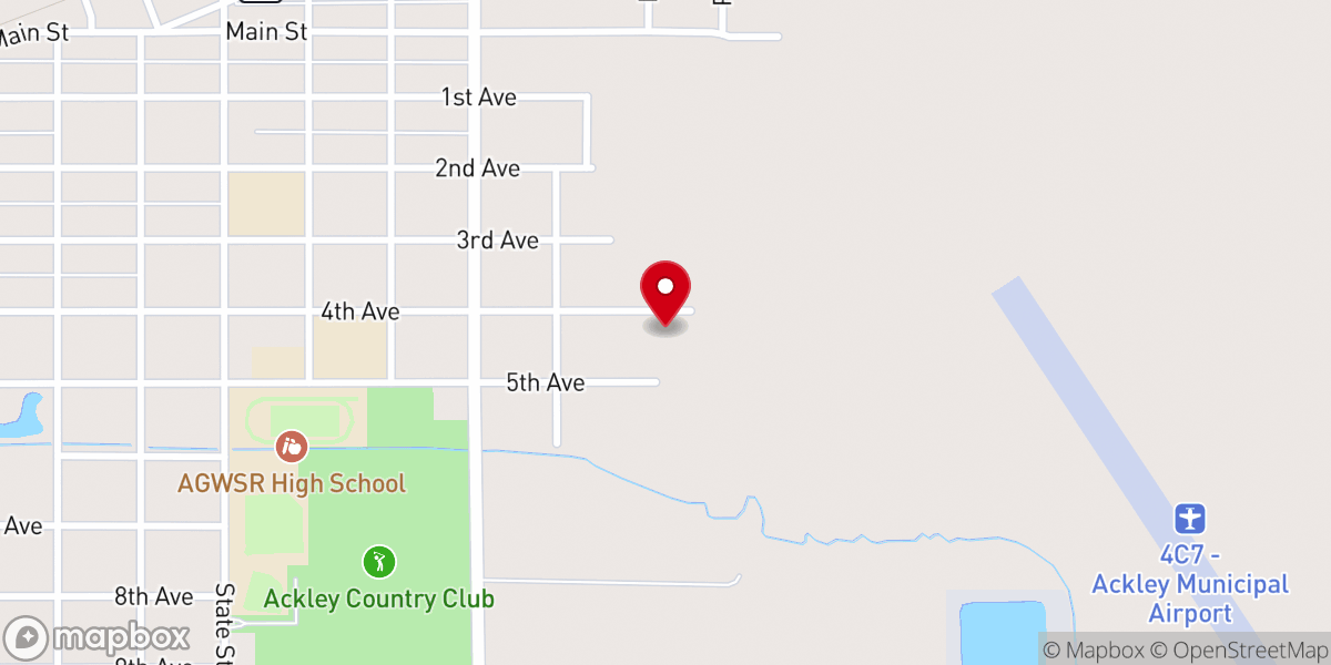 Map showing location of First Presbyterian Church
