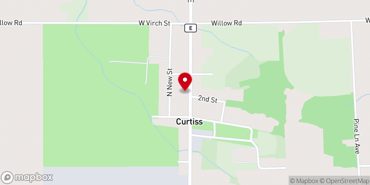Map showing location of CURTISS COMMUNITY CENTER