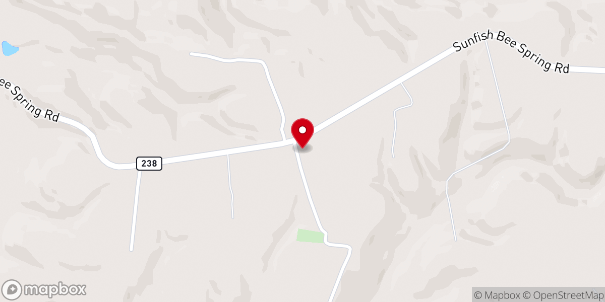 Map showing location of Vincent Church
