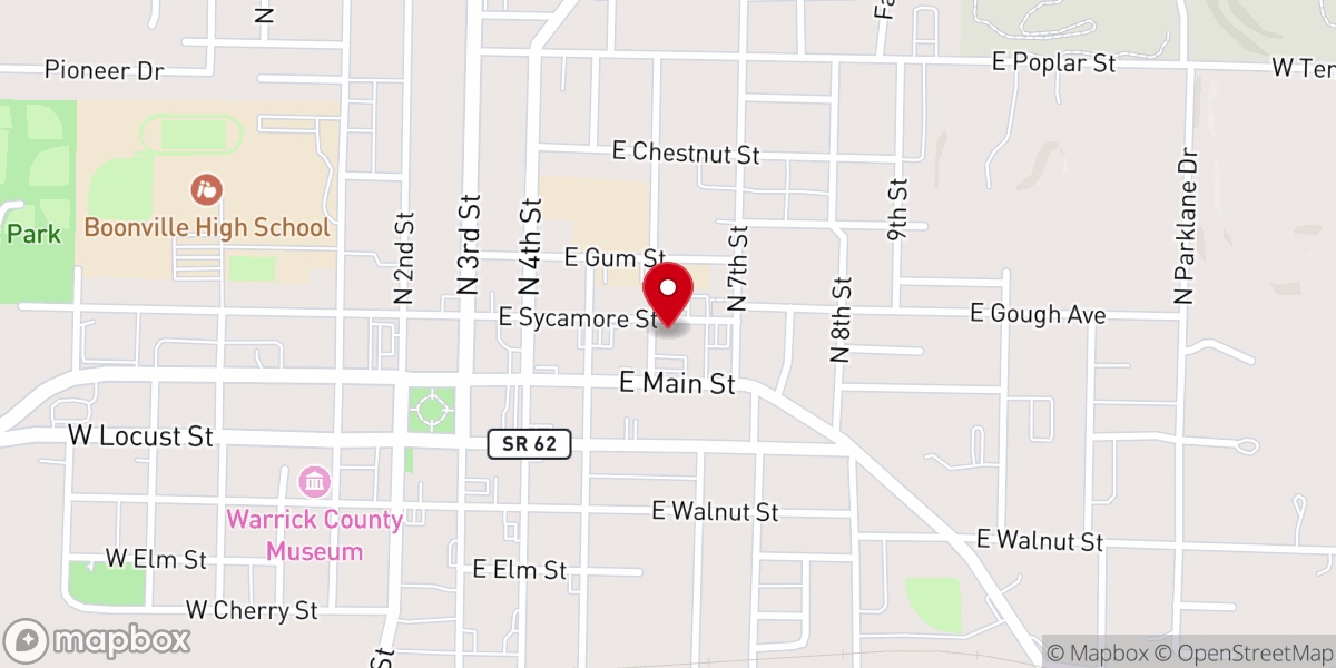 Map showing location of St John's United Church of Christ