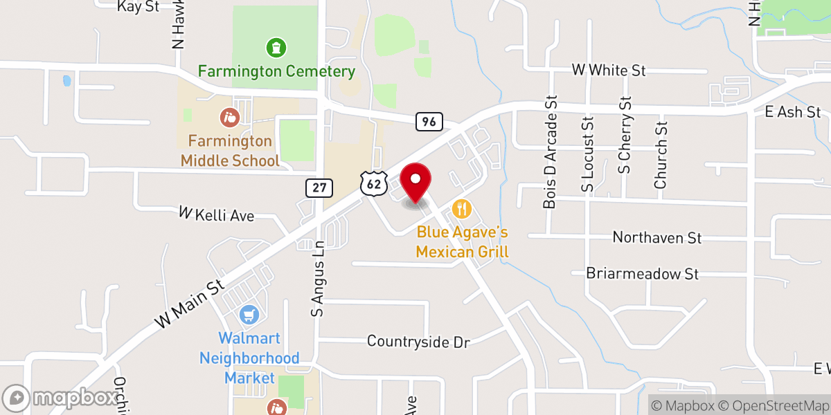 Map showing location of Living Hope Fellowship Church