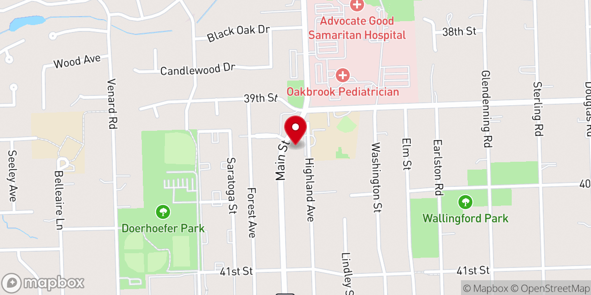 Map showing location of Saint Luke United Presbyterian Church