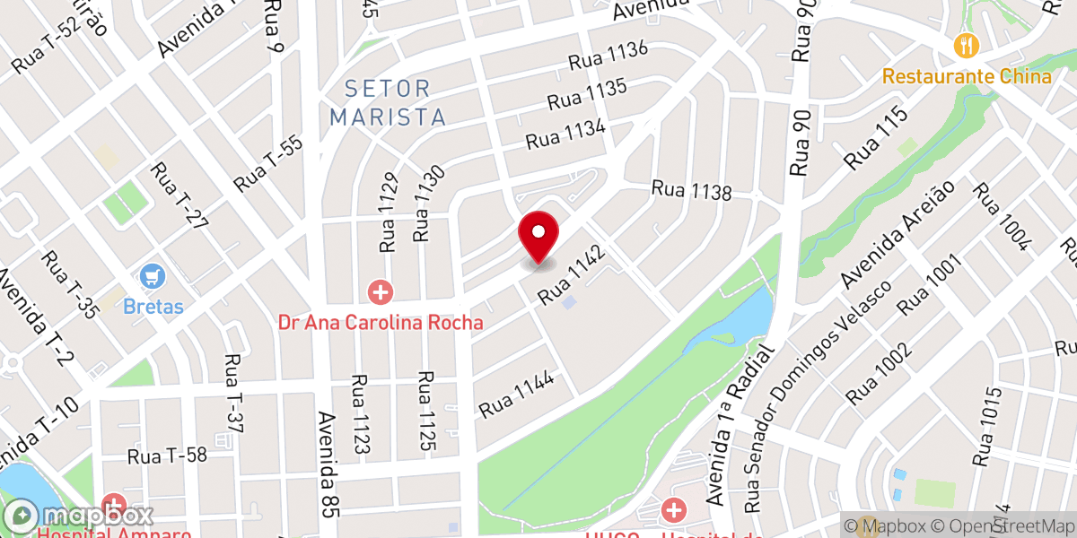 Map showing location of Catedral da Família - Setor marista