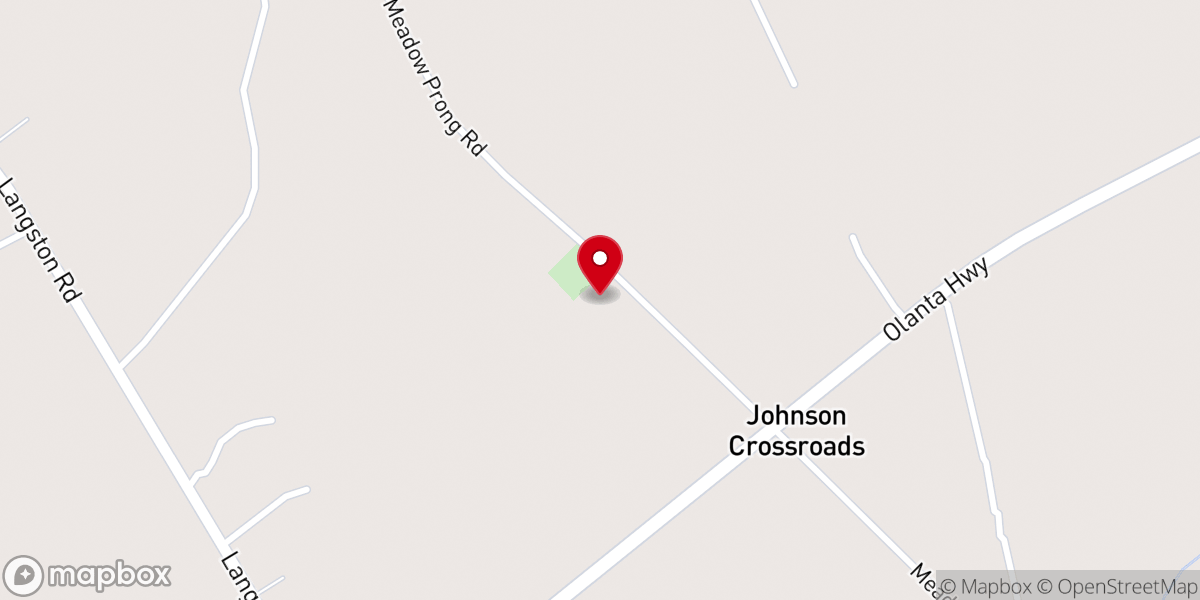 Map showing location of Meadow Prong Baptist Church - Food Distribution Center