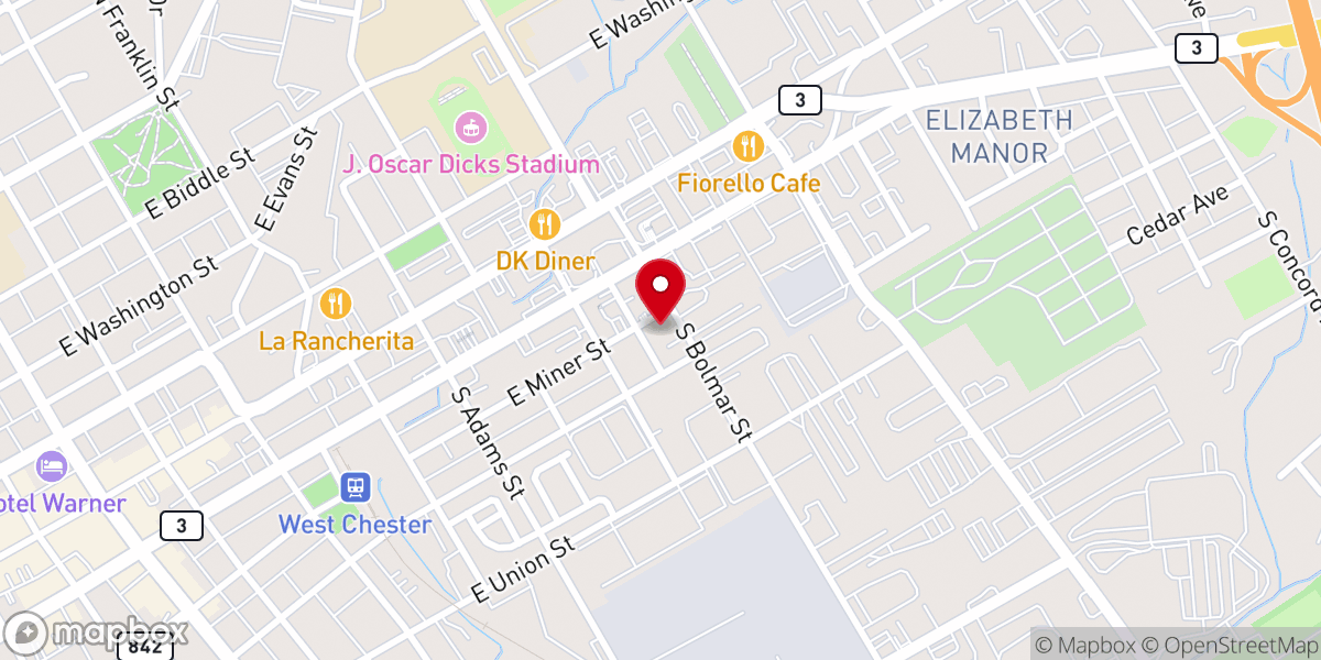 Map showing location of Mt. Carmel Church of God In Christ