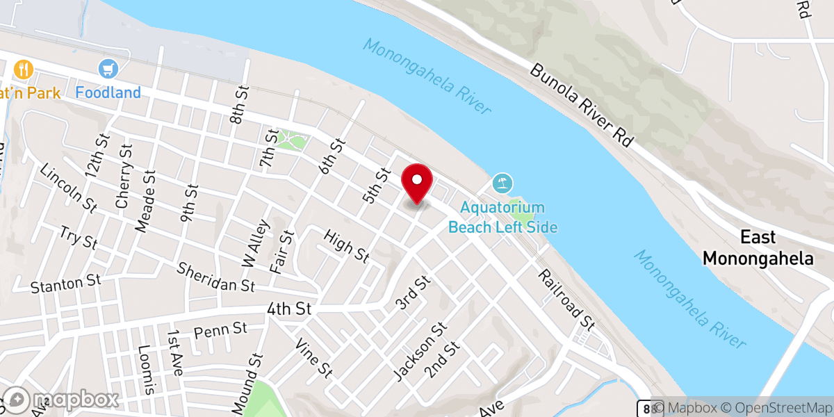 Map showing location of First United Methodist Chruch