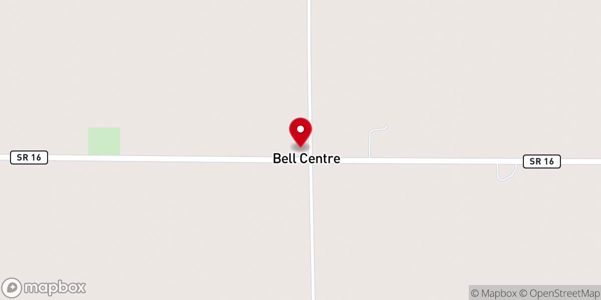 Map showing location of Bell Center Bible Church