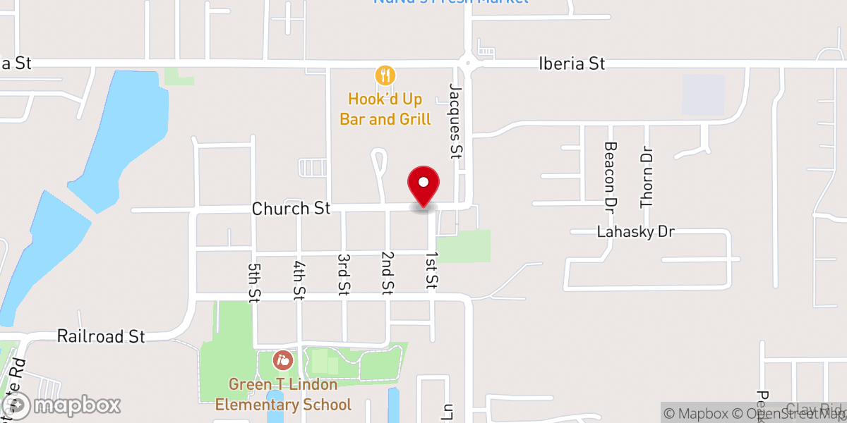 Map showing location of Youngsville Apostolic Outreach