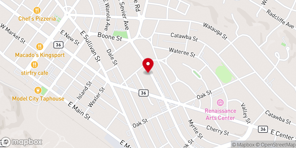 Map showing location of Shiloh Baptist Church