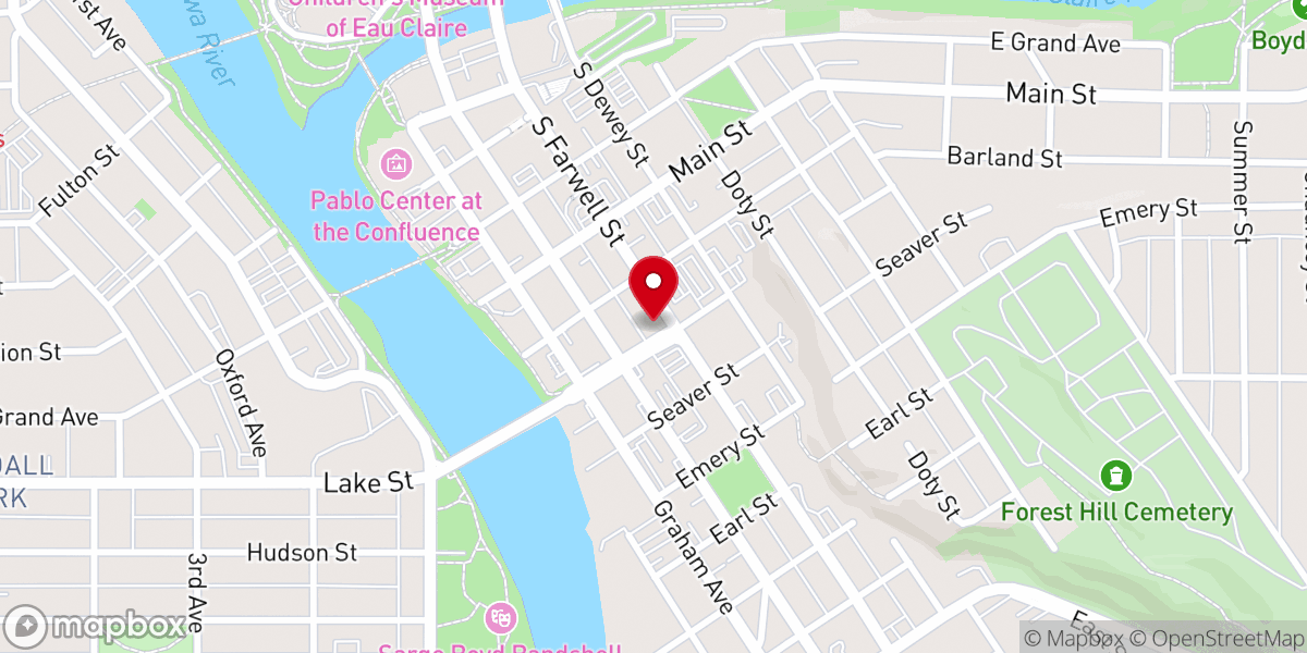 Map showing location of Episcopal Diocese-Eau Claire
