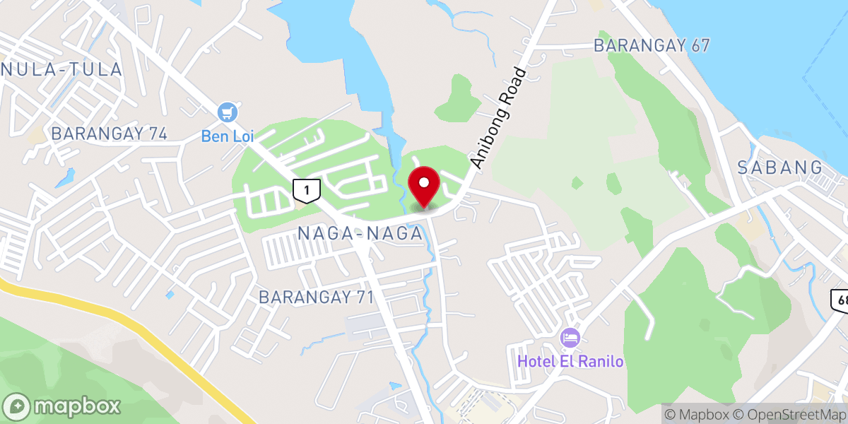 Map showing location of MCGI - Naga-Naga, Tacloban City, Leyte