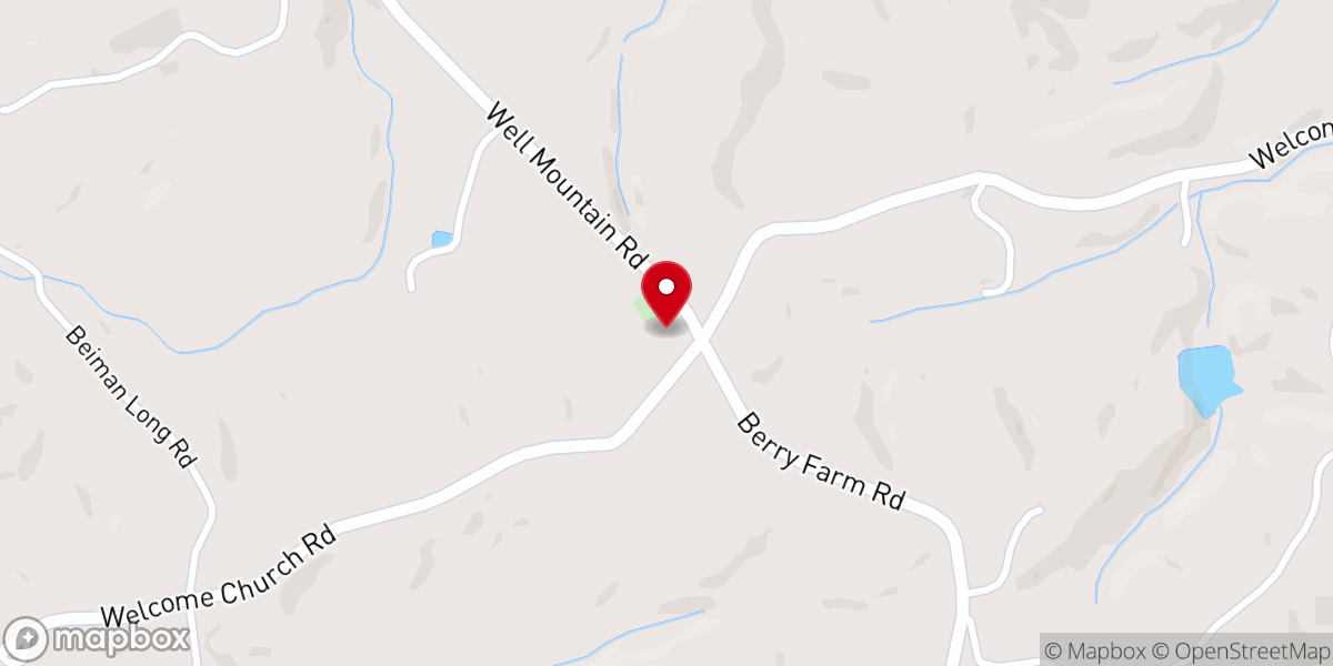 Map showing location of Welcome Baptist Church
