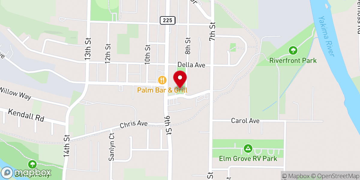 Map showing location of Benton City Community Center