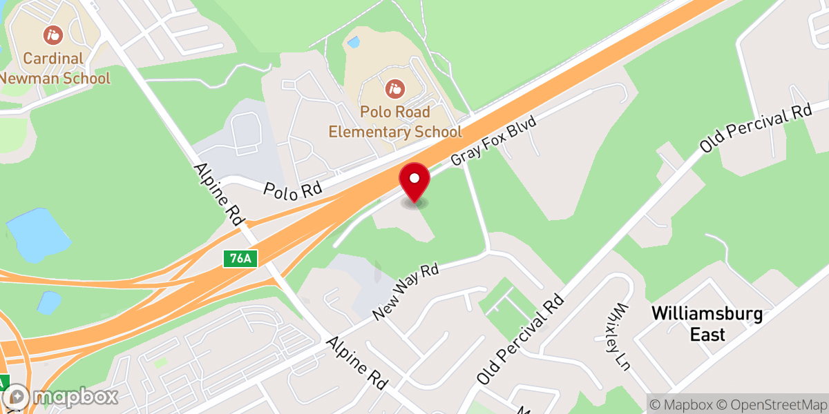 Map showing location of Korean Grace Baptist Church