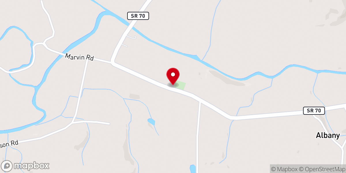 Map showing location of Carter's Chapel United Methodist Church