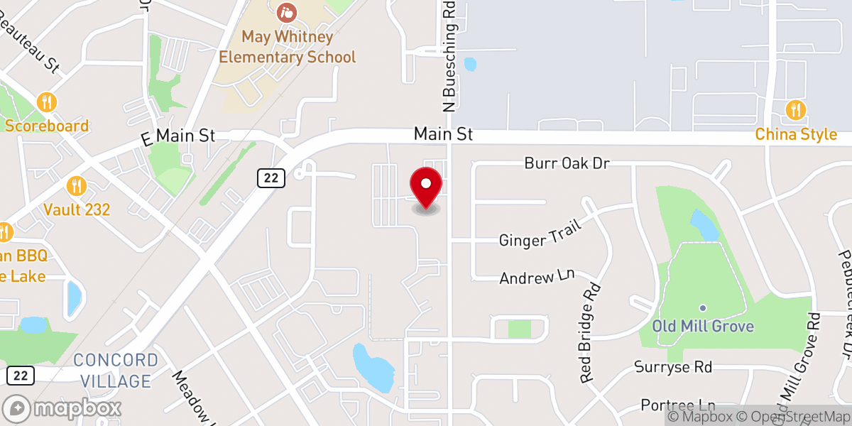 Map showing location of St. Francis de Sales School