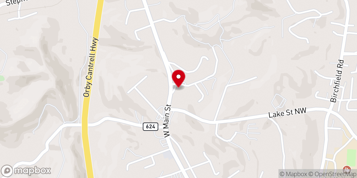 Map showing location of Grace Point Pentecostal Church