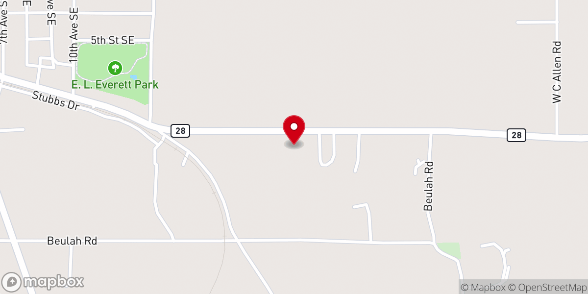 Map showing location of Magee United Pentecostal Church