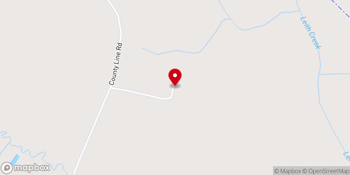 Map showing location of Pee Dee Chapel Baptist Church