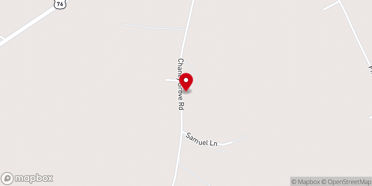 Map showing location of Fellowship Church