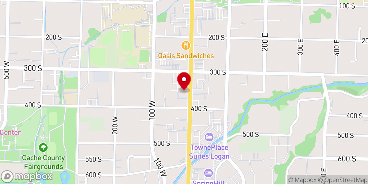 Map showing location of Cache Community Food Pantry