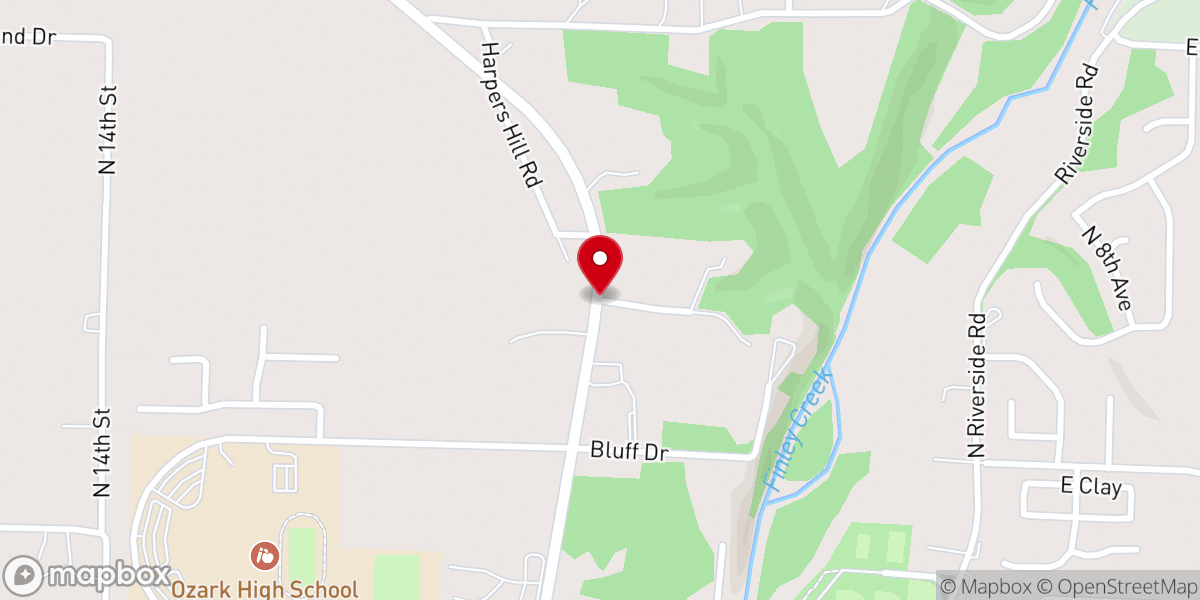 Map showing location of Ozark New Beginnings