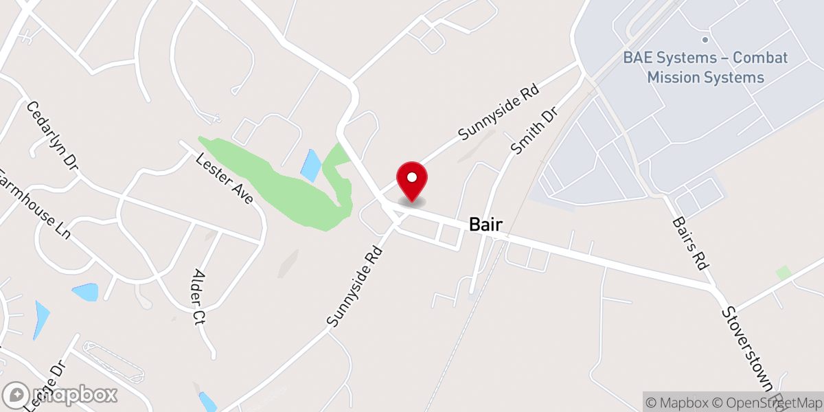 Map showing location of Faith Evangelical Congregational Church