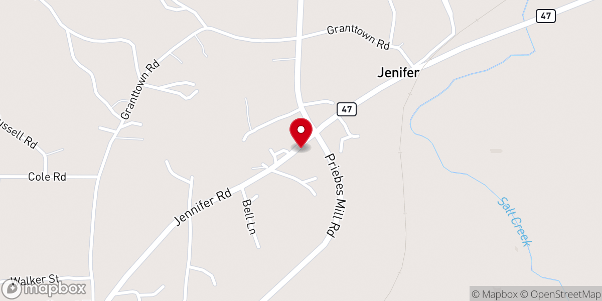 Map showing location of Springhill Christian Methodist Episcopal Church