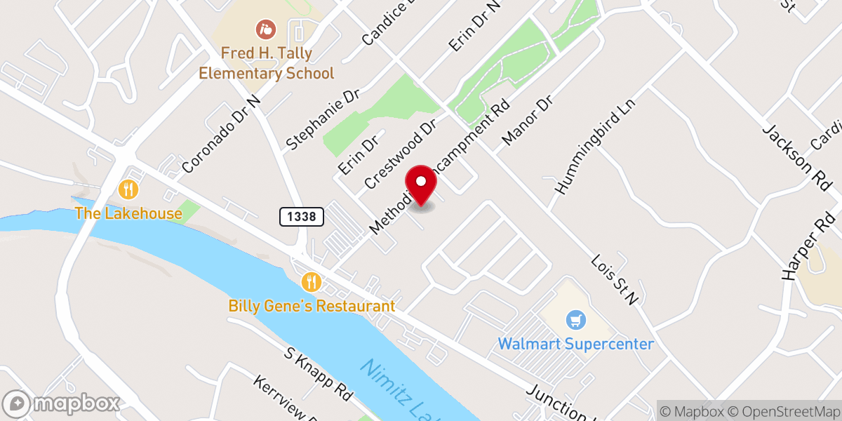 Map showing location of St. Paul's Unted Methodist Church