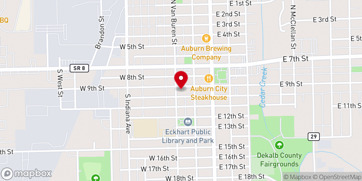 Map showing location of St Mark's Lutheran Church