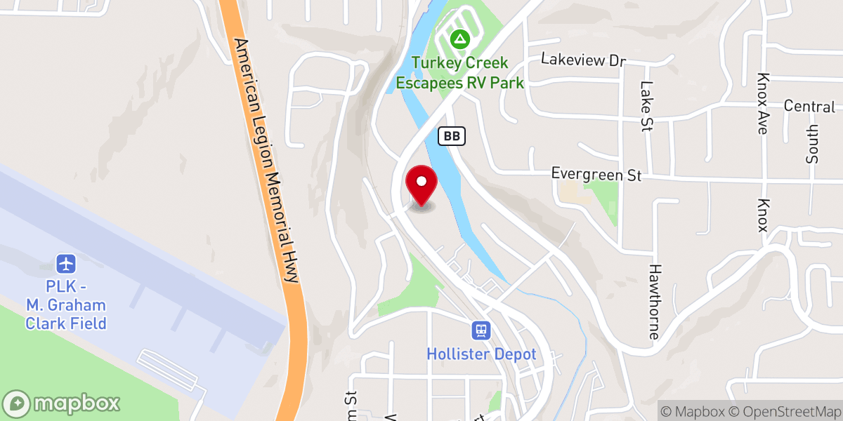 Map showing location of Taney Love Church