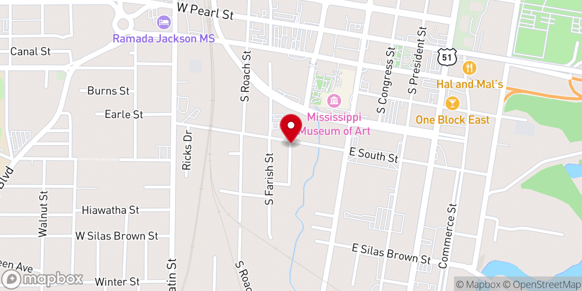 Map showing location of Marantha Church