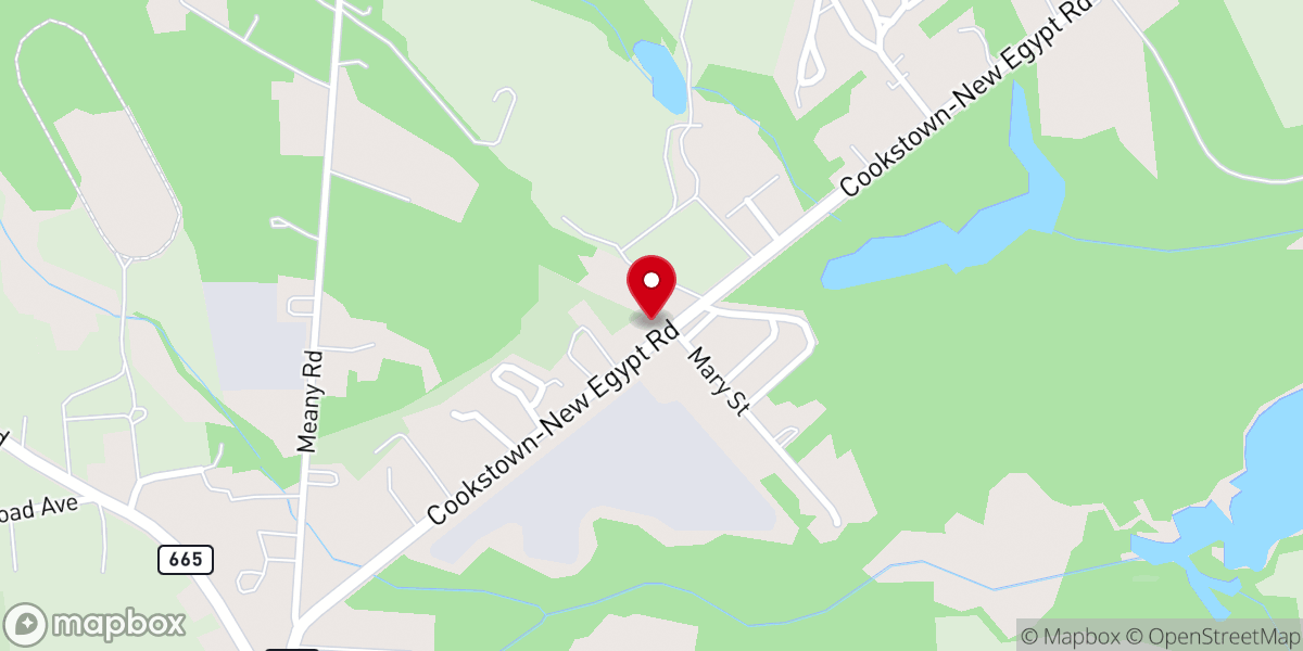 Map showing location of Bethel Church