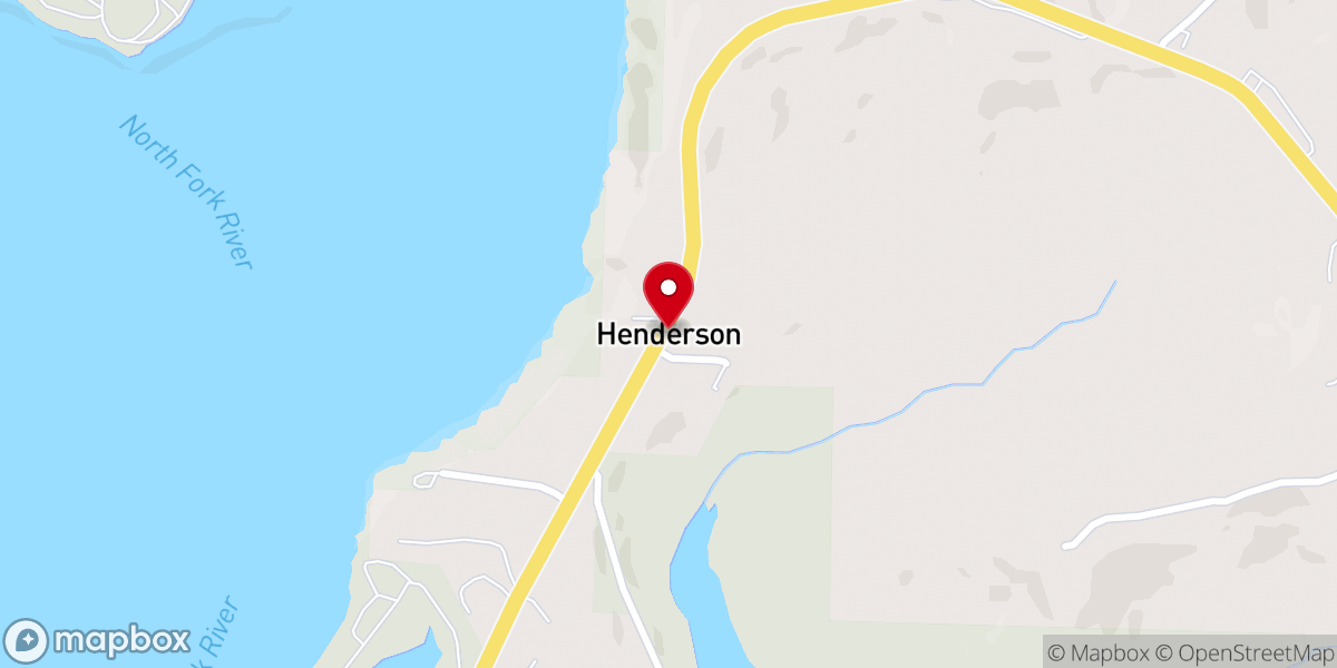 Map showing location of Henderson