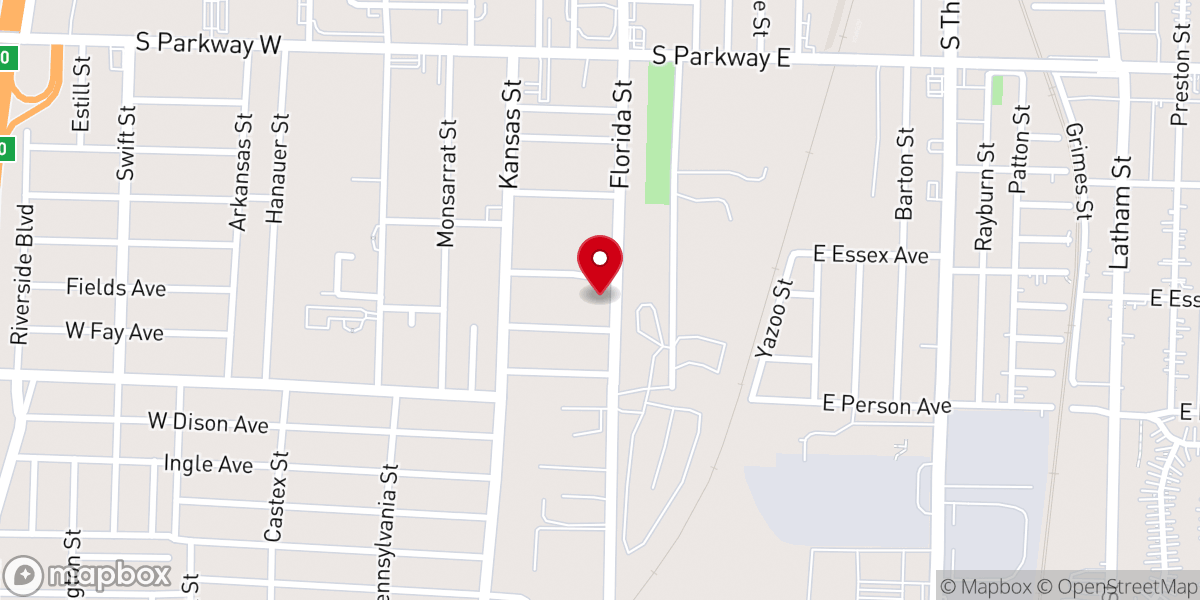Map showing location of Firelight Spiritual Baptist Church