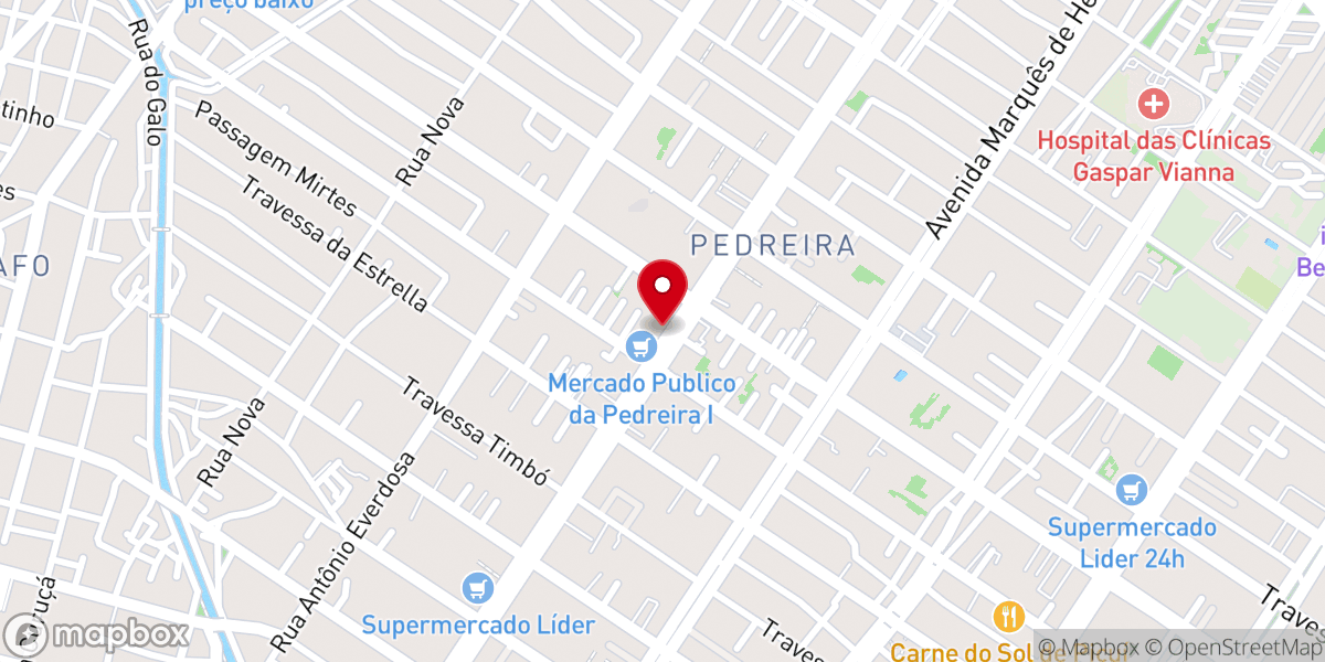 Map showing location of Igreja Batista da Pedreira