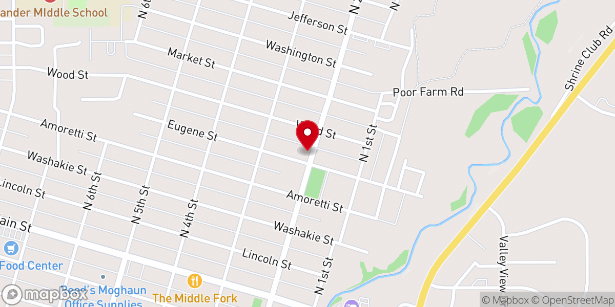 Map showing location of Lander Seventh-day Adventist Church