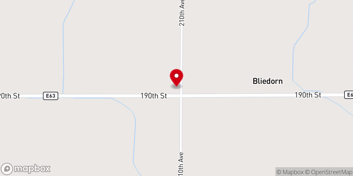 Map showing location of St John's Lutheran Church