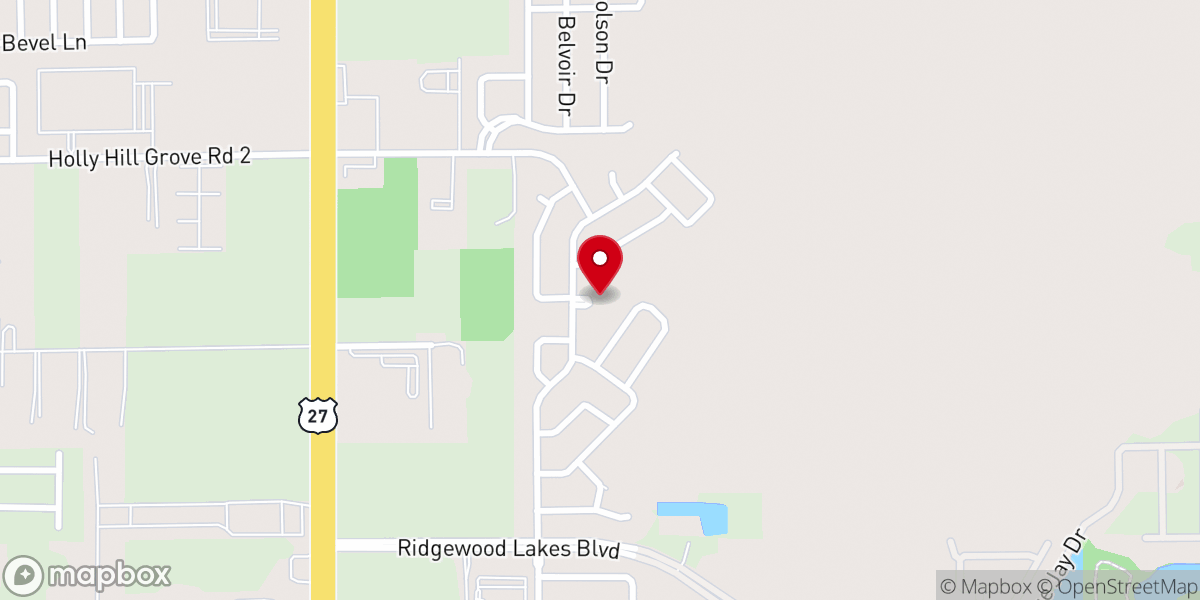 Map showing location of Living Hope Church