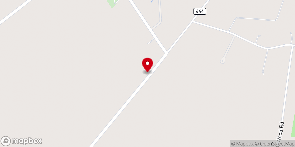 Map showing location of Salem Church Mathews