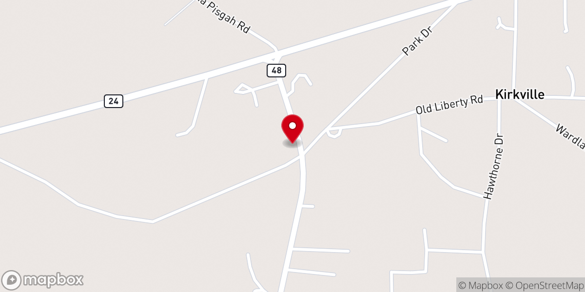 Map showing location of Sunny Hill Church