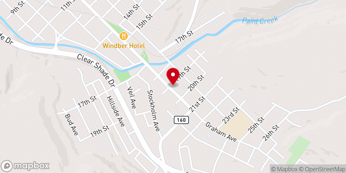 Map showing location of Windber Covenant Brethren Church