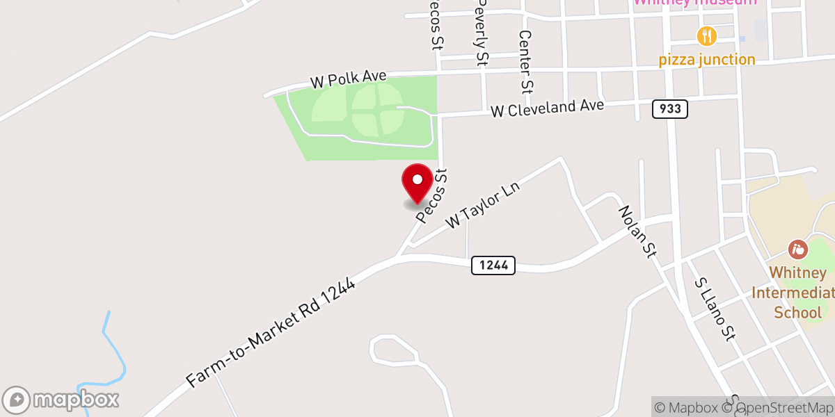 Map showing location of Pleasant Hill Baptist Church