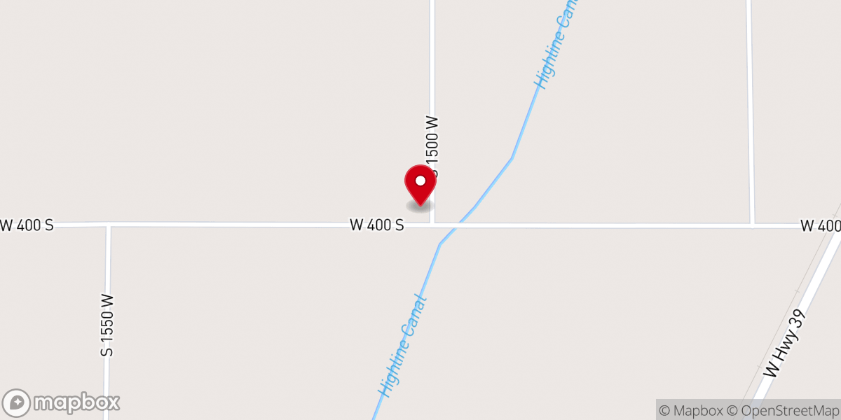 Map showing location of St. John Catholic Church