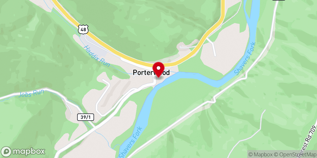 Map showing location of River View Chapel Church
