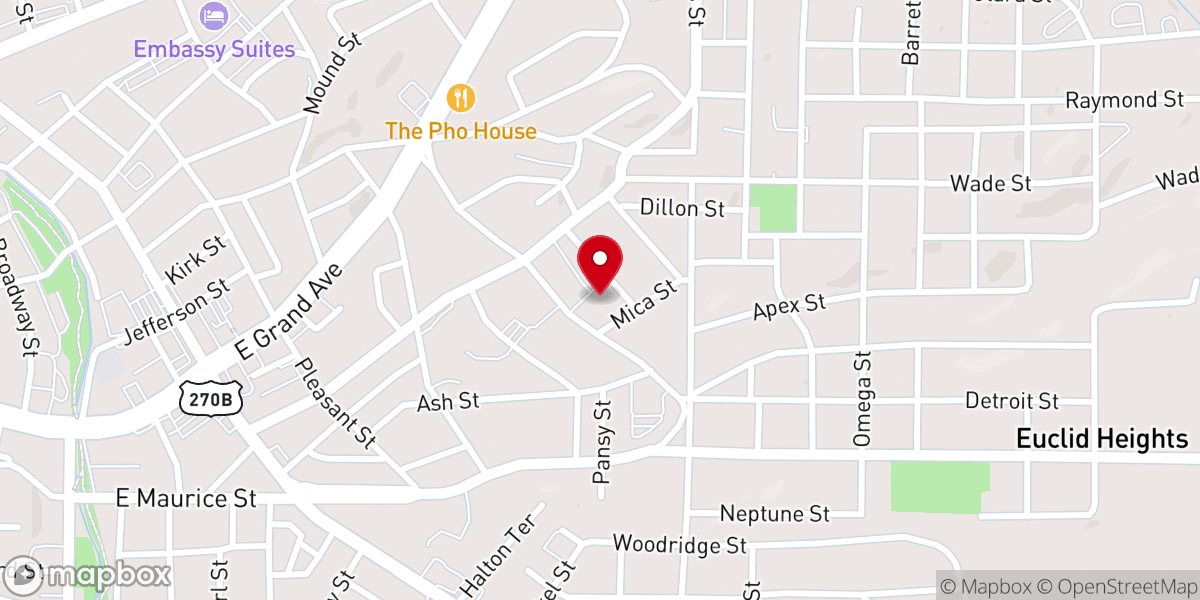 Map showing location of St Mark Baptist Church