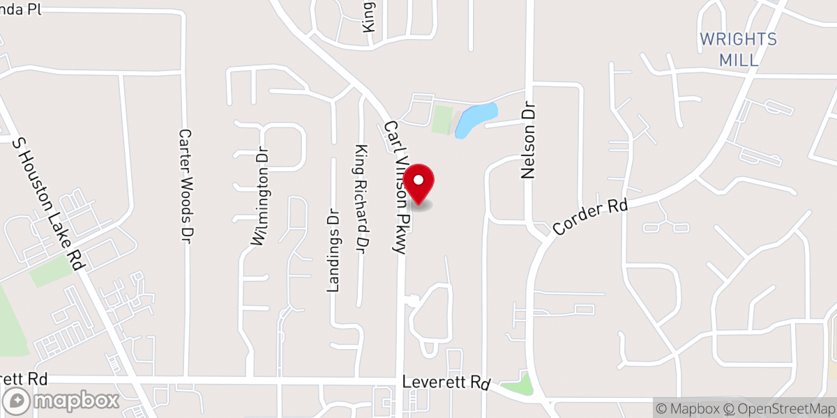 Map showing location of Mount Calvary Lutheran Church
