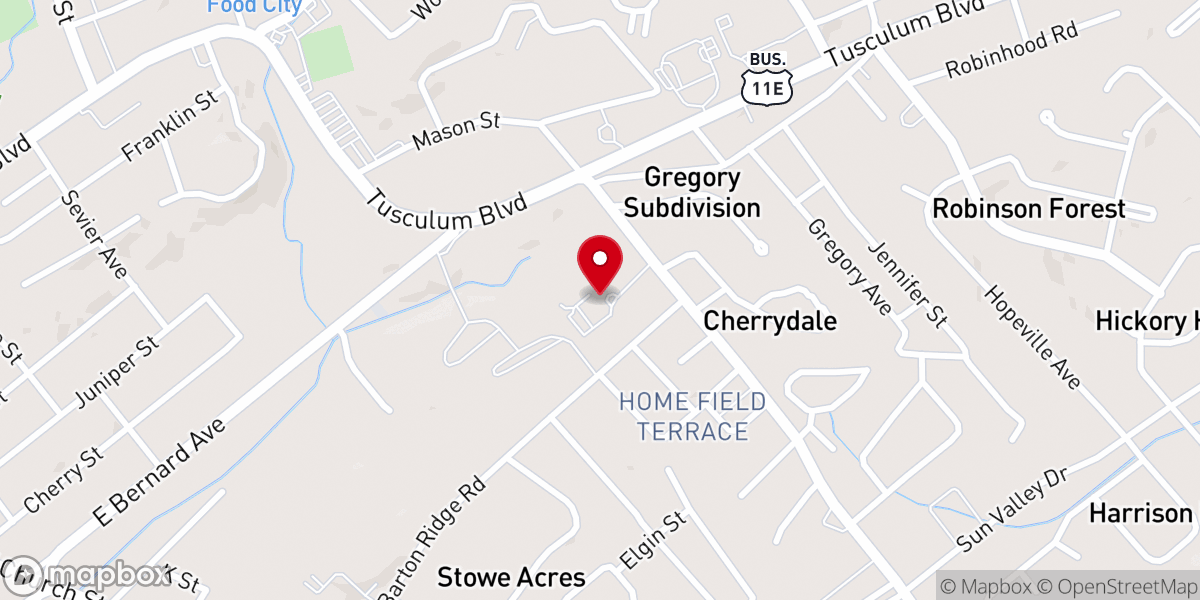 Map showing location of Notre Dame Catholic Church