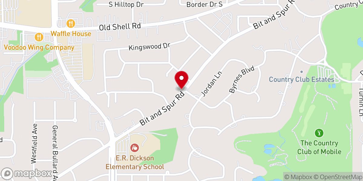 Map showing location of Saint Peters Lutheran Church