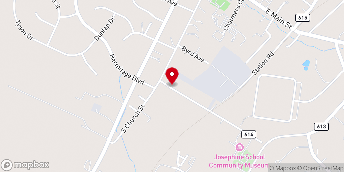 Map showing location of Zion Church
